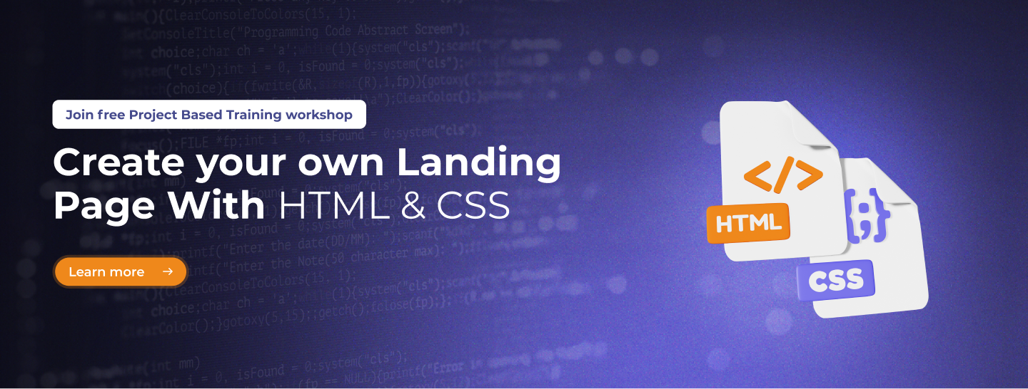 How to create landing page using HTML and CSS